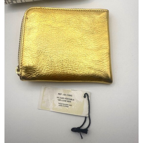 Comme Des Garçons Gold Leather Zip Wallet - Picture 6 of 6
